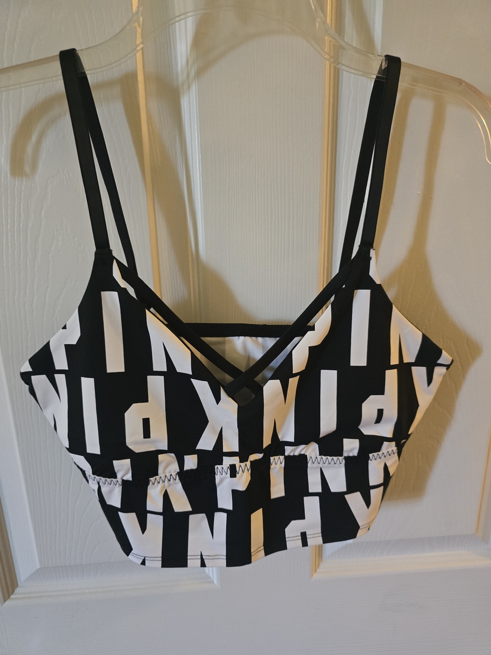 PINK Victoria's Secret Black & White Logo Bralette - Like New